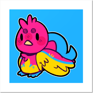 pride birb- Pansexual Variant Posters and Art